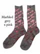 Berni Vinyl   Fogin socks (grey x pink)