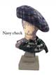 Berni Vinyl New Beret (navy check)